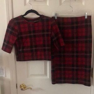 Topshop plaid set